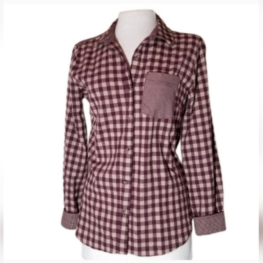 Hem & Thread 2 for $25 Shirts Burgundy Size S - Picture 8 of 13